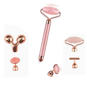 Kit Rodillo Cuarzo Rosa VITALUJO - 6 en 1